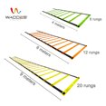 thumbnail image 4 of wacces speed super flat adjustable speed agility ladder for soccer, speed, football, fitness with free carry bag - 12 rungs green, 4 of 10