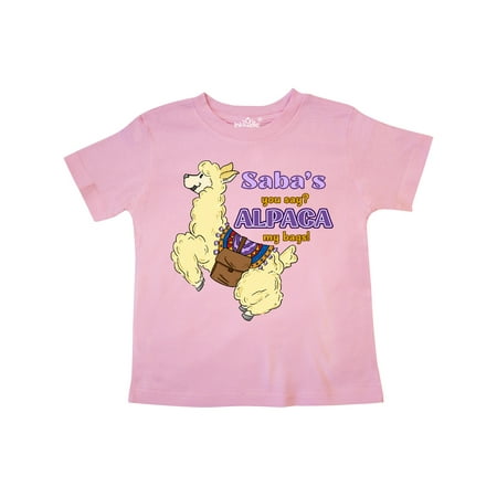 

Inktastic Saba s You Say ALPACA my Bags with Cute Jumping Alpaca Gift Toddler Boy or Toddler Girl T-Shirt