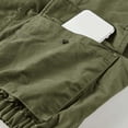 thumbnail image 6 of MexChoioe Mens Lapel Collar Cargo Jacket Full Zip Multi Pockets Lightweight Fall Casual Outerwear for Mens, 6 of 7
