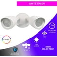 thumbnail image 6 of Ciata Flood Lights Outdoor, 20-Watt LED Bullet Head Security Flood Lights, Dual Head, RoHS and FCC Complaint, IP65 Rated, 1900 Lumens, 2KV Surge Protection, Die-Cast Aluminum in White Finish – 4000K, 6 of 6