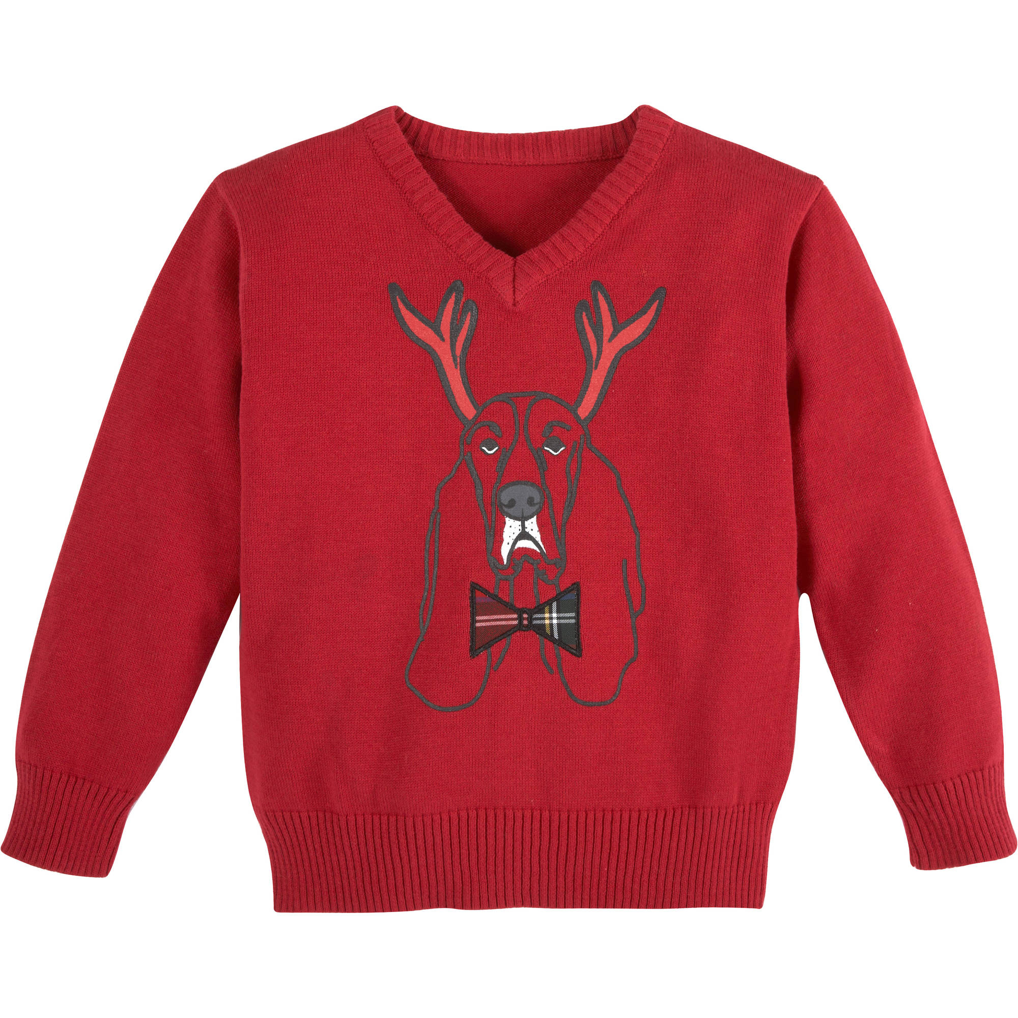 Boys Red Reindeer Dog Sweater - image 2 of 2