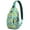 Retro Bohemian, variant on Wilderness Bigfoot Survival Sling Backpack for Men Women, Funny Sasquatch Travel Crossbody Bag for Outdoor Hiking and Camping
