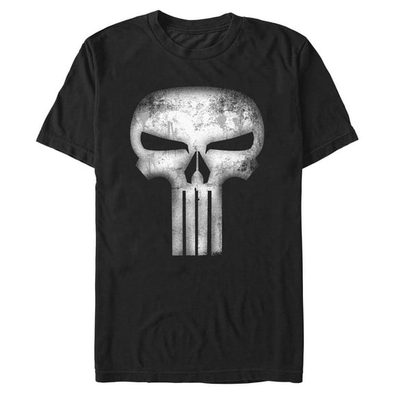 Mens Marvel Distressed Skull Logo T Shirt