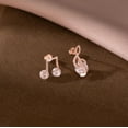 thumbnail image 3 of 925 Sterling Silver CZ Musical Note Stud Earrings for Women Teens Music Earrings Studs for Music Lovers, 3 of 10