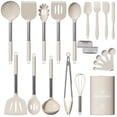 thumbnail image 1 of GPED Juego de Utensilios de Cocina de Silicona, Juego de 30 Pzas de Utensilios de Cocina con Mango de Acero Inoxidable, Juego de Espátulas de Silicona de Grado Alimenticio, Libre de BPA, Utensilios d, 1 of 7