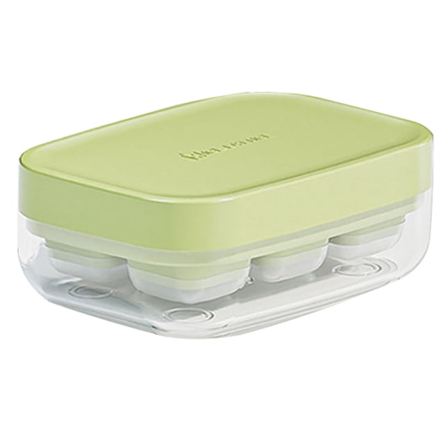 Molde para cubitos de hielo de 6 compartimentos, ideal para el verano, ideal para el hogar, color verde.