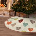thumbnail image 5 of Fuzoiu Heart Polka Dot Print Christmas Tree Skirt,Xmas Christmas Decorations,Xmas Tree Mat for Farmhouse Holiday New Years Home Party Decor Tree Rugs-36", 5 of 6