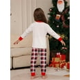 thumbnail image 4 of WIBACKER Kids Christmas Plaid Reindeer Pajamas Long Sleeve Holiday Pjs Set Toddler Boys Girls Xmas Jammies 2-14 Years, 4 of 10
