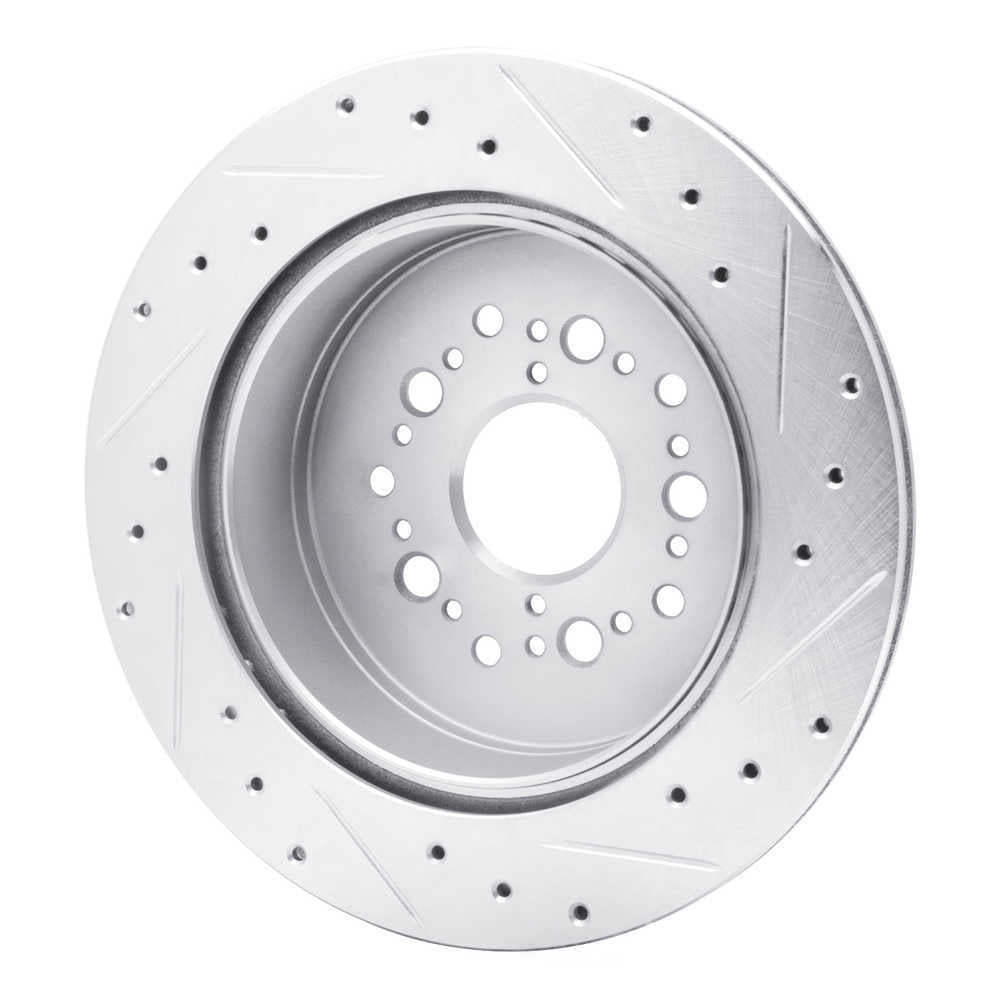Dynamic Friction Company 631-75006L DFC Brake Rotor - Drilled And Slotted - Silver
