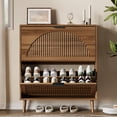 thumbnail image 7 of FANRAL Shoe Cabinet,Wood Shoe Rack with 2 Flip Drawers,Adjustable Shelves Narrow Shoe Storage Shoe Organizer for Entryway,Walnut, 7 of 7