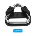 thumbnail image 3 of Correa de cámara Uxcell con anillo de metal en forma de triángulo, adaptador de gancho con tapa de plástico universal, plata y negro, paquete de 20, 3 of 7