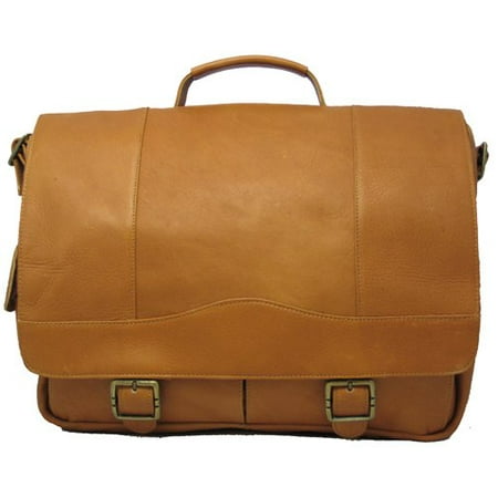 Porthole Leather Briefcase w Inside Organizer