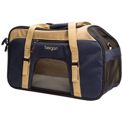 Bergan Pet Top Opening Comfort Carrier, Large, Navy, 19" x 10" x 13