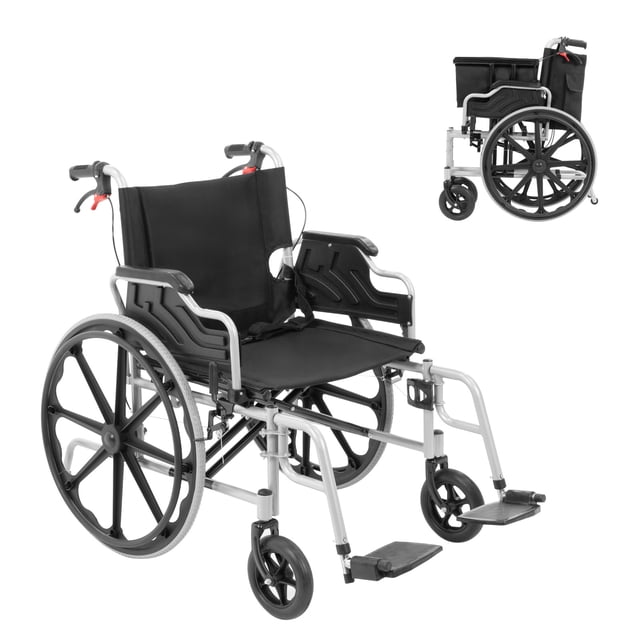 Silla De Ruedas Extra Ancha Onof Reforzada Acojinada Freno