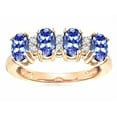thumbnail image 2 of Star K� Oval 5x3 Genuine Tanzanite 4 Four Stone Band Ring, 2 of 9