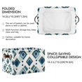 thumbnail image 2 of Yayeee Canvas Storage Basket with Handles for Shelves Fabric Bins Closet Organizer, Green Geometric Pattern, 2 of 8