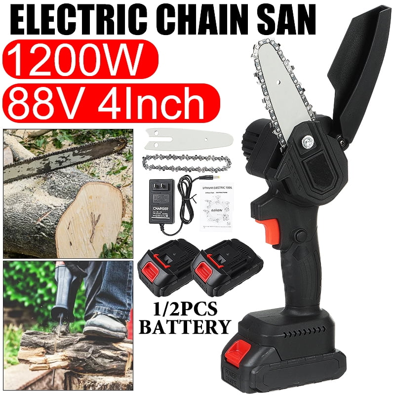 88v Cordless Electric Chain Saw Wood Cutter Mini One-hand Saw Garden Q3L4 