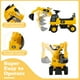 thumbnail image 3 of Costzon Ride on Excavator, Excavadora para niños Caterpillar con licencia con cubo de excavación giratorio, cabina del conductor, almacenamiento debajo del asiento, vehículos de construcción para niño, 3 of 5