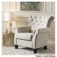 thumbnail image 1 of Chaise Club en Tissu Beige Clair Touffeté Templeton, 1 of 4