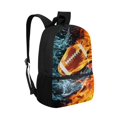 thumbnail image 2 of HUIACONG Fire Football School Backpack for Primary Students Large Capacity Ergonomic Breathable Adjustable Straps for Boys Girls Ages 6‑18 Daily Use, 2 of 6