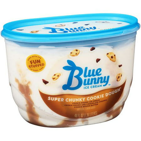 Blue Bunny Super Chunky Cookie Dough Ice Cream, 46 oz - Walmart.com