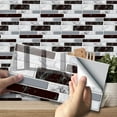thumbnail image 6 of 9 Pcs Kitchen Bathroom Wall Tile StiforCKers Imitation Marble 20*10cm PVC Waterproof, 6 of 6