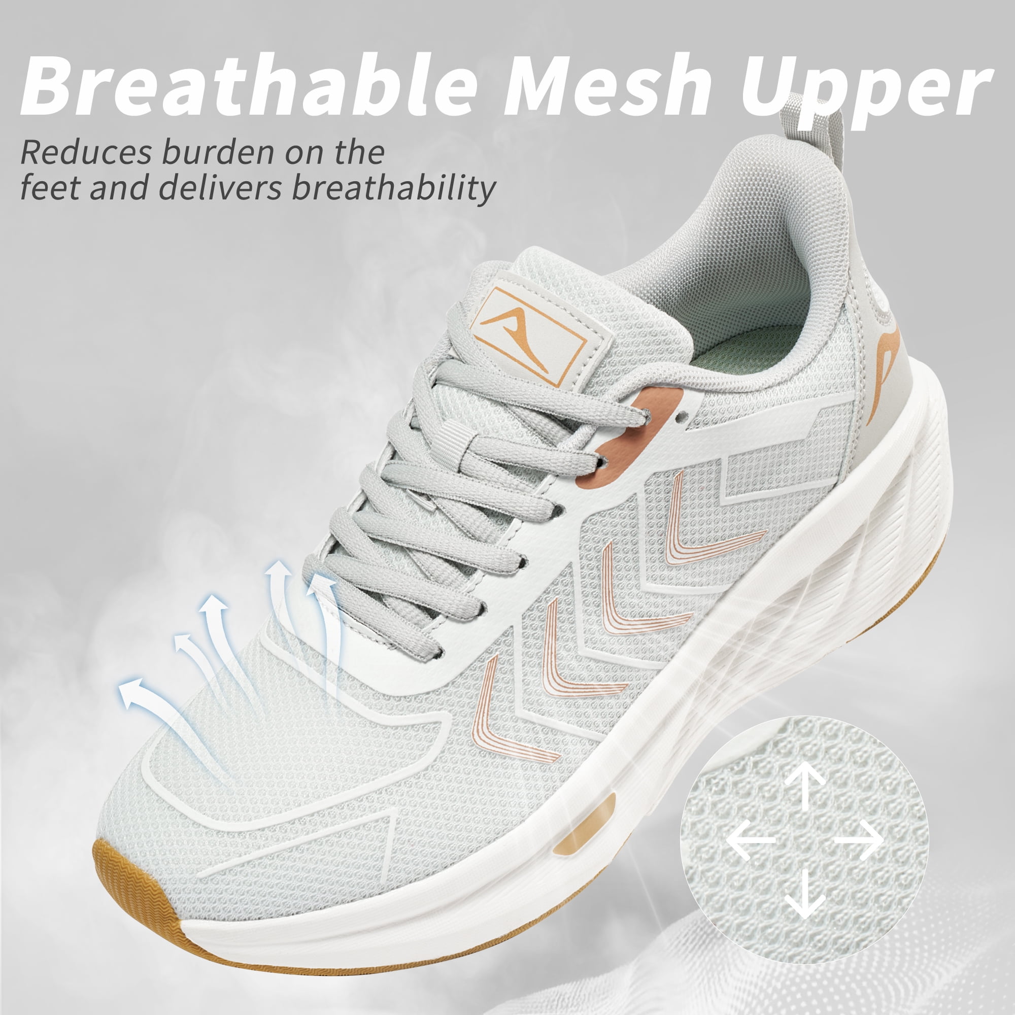 Ecetana Women's Running Walking Tennis Shoes Non-Slip Breathable Mesh Athletic Workout Sports Sneakers