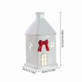 thumbnail image 3 of Christmas Light Up Ceramic Village,Led Lighted White Snow House Porcelain Ornament,Winter Christmas Glowing Decor for Mantel Tabletop, 3 of 6