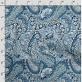 thumbnail image 3 of Soimoi Asian Paisley Printed, Cotton Satin Spandex, Sewing Fabric by The Yard 54 Inch Wide, Decorative Fabric for Dresses and Home Accents, Blue, 3 of 5