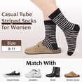 thumbnail image 3 of Loritta Secret Womens Crew Socks, 7 Pairs Cotton Black Funny Casual Soft Dress Socks for Women Ladies Size 9-11, 3 of 9