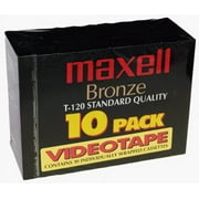 Maxell Bronze T-120 VHS Cassette Tapes 120 Minutes (10 Pack)