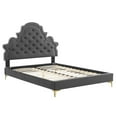 thumbnail image 3 of Modway Gwyneth Tufted Performance Velvet Twin Platform Bed in Charcoal, 3 of 10