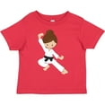 thumbnail image 3 of Inktastic Karate Girl, Cute Girl, Black Belt, Brown Hair Girls Toddler T-Shirt, 3 of 5