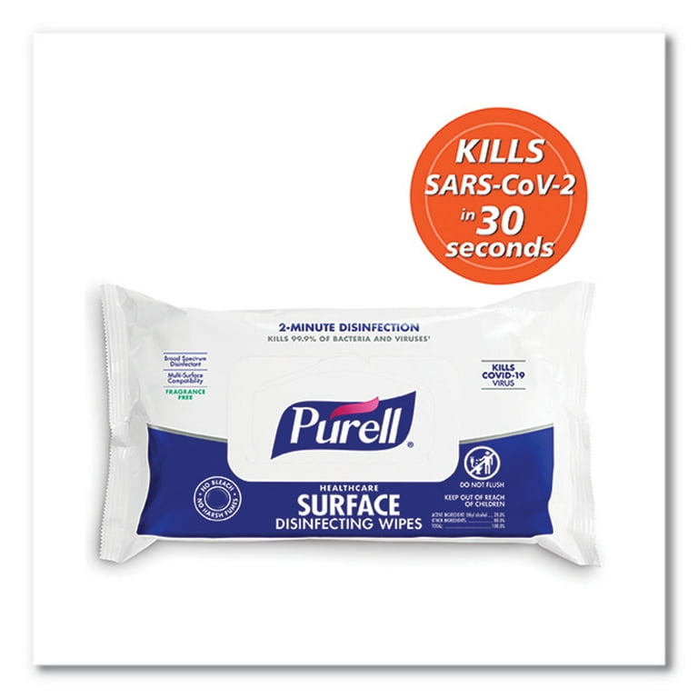 Healthcare Surface Disinfecting Wipes, 1-Ply, 7 Healthcare Surface Disinfecting Wipes, 1-Ply, 7