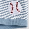 thumbnail image 6 of CAICJ98 Toddler Baby Boy Golf/Baseball Outfit Short Sleeve Embroidered T Shirts + Stripe Shorts Set Infant Summer Clothes (Blue,6-12 Months), 6 of 7