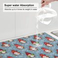 thumbnail image 5 of Yiaed Snowflake Christmas gnome Print Highly Absorbent Microfiber Kitchen Counter Mat, Dish Drying Pad for Dishes, Utensils, Pots and Pans, Large 18" x 24", 5 of 7