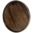 thumbnail image 5 of KINGCRAFT 30x 30 inches Large Square Ottoman Table Tray Wooden Solid Serving Tray with Handle Black Walnut Platter Decorative Tray for Oversized Ottoman Home Breakfast in Bed Tea Coffee, 5 of 7