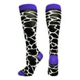 thumbnail image 1 of MadSportsStuff Giraffe Over the Calf Socks (White/Purple, Small), 1 of 3