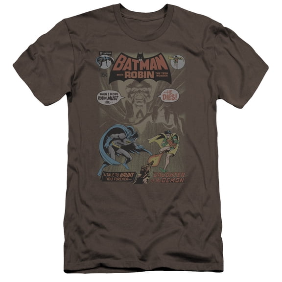 Batman #232 Cover Premium Canvas T-Shirt Adult Slim Fit 30/1 Charcoal