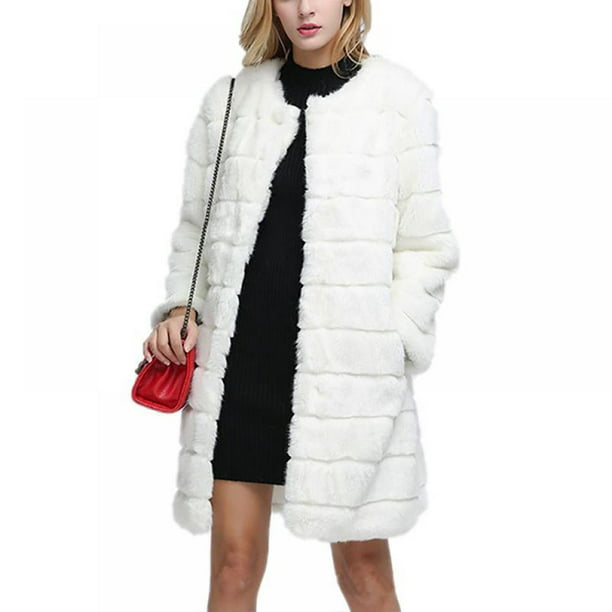 Altss Women S Thick Warm Jacket, Jones New York Petite Textured Faux Fur Coat Macy S