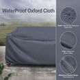 thumbnail image 3 of FLASHLUMI Heavy Duty Waterproof Outdoor Patio Sofa Cover, Windproof UV Resistant Furniture Protector with Buckles & Drawstring, Light Gray, 54"x37"x35", 3 of 6