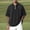 Black, variant on LMOIPLI Mens Quarter Zip Short Sleeve Shirt with Raglan Stitching Quick Dry Athletic Top for Golf Tennis and Casual Activities Brown XXXXL
