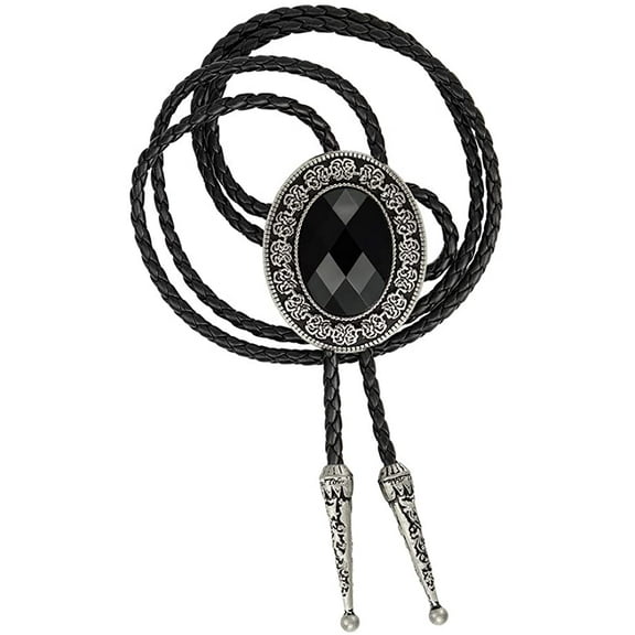 Bolo tie Handmade Round Shape Western Cowboy Bola tie black