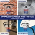thumbnail image 7 of Basketball Rim Replacement 18" Standard Steel Rim, Wall Mounted All Weather Basketball Goal Hoop With Net For Indoor Outdoor Backboards Hanging, 7 of 7