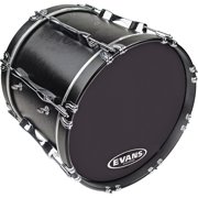 EVANS MX2 Black Marching Bass Drum Head Black 28 in.