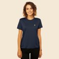 thumbnail image 3 of Dalix Sorcerer Frog Embroidered Cotton Relaxed Short Sleeve Tee T Shirt Womens in Navy Blue 2XL XX-Large, 3 of 5