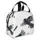 thumbnail image 2 of Easygdp Monochrome Flying Ravens Bolsa Térmica Premium - Tela Oxford Impermeable, Gran Capacidad, Bolsillo Frontal, Unisex para Trabajo, Escuela, Actividades al Aire Libre y Picnics, 2 of 8