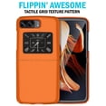 thumbnail image 2 of Case with Clip for Motorola RAZR 2022 Flip Phone, Nakedcellphone [Grid Texture] Slim Hard Shell Cover and [Rotating/Ratchet] Belt Hip Holster Holder Combo for Moto RAZR 3 5G, 2 of 10