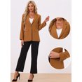 thumbnail image 2 of DARING DIVA Women's Business One Button Open Front Work Office Suit Blazer XS Brown, 2 of 6