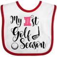 thumbnail image 3 of Inktastic My 1st Golf Season Girls Baby Bib, 3 of 4